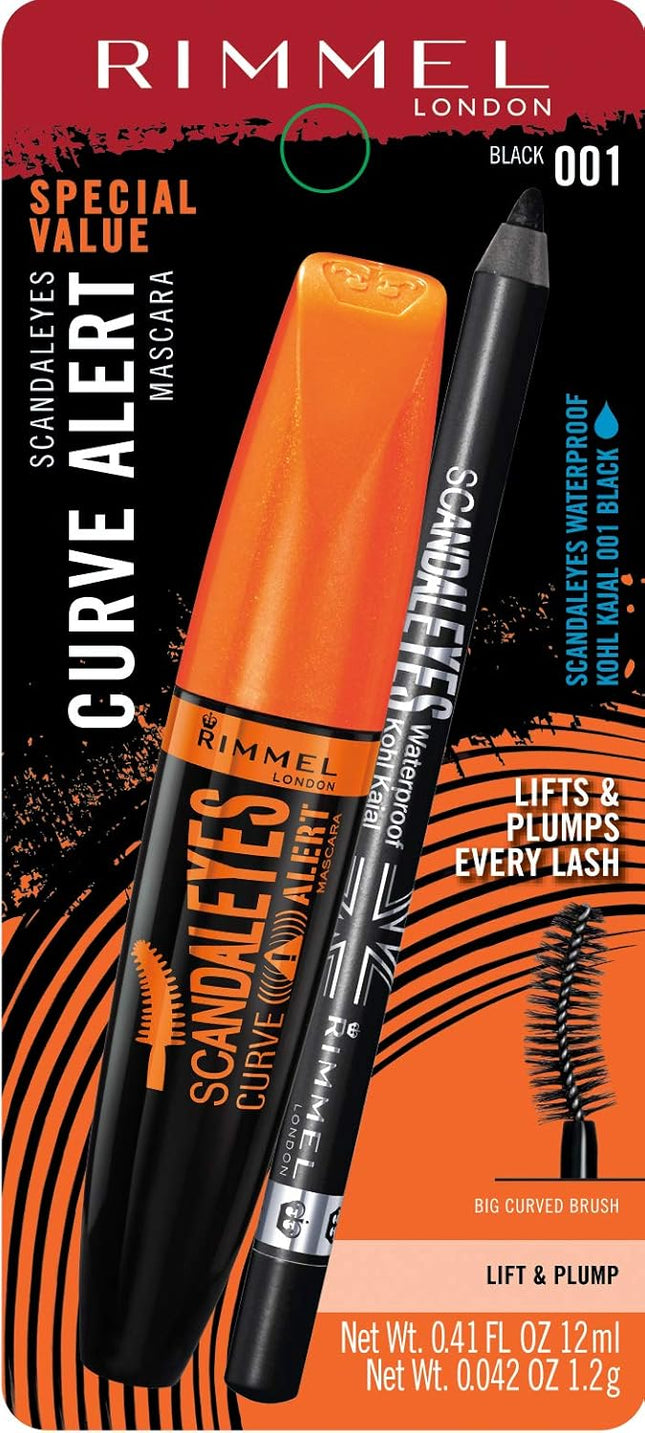 ScandalEyes Mascara & Waterproof Kohl Kajal Liner Combo Set for Bold Eyes