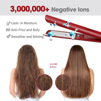Ceramic Hair Straightener 110-240V Dual Voltage Flat Iron for Women