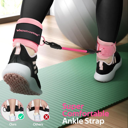 Ankle Resistance Bands with Cuffs: Glutes & Leg Workout Equipment for Women