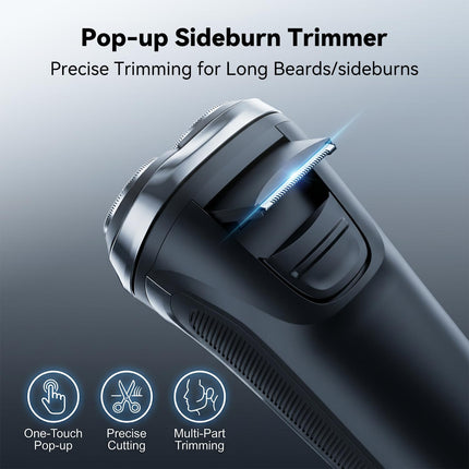 2026 Upgraded Electric Razor for Men, USB-C Wet & Dry Shaver with Pop-Up Trimmer & Case