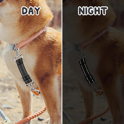 2 Pack Dog Harness to Collar Safety Clips Adjustable Prong Backup Clasp