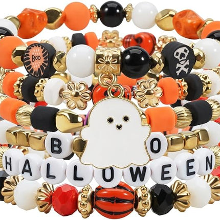 Mardi Gras Stackable Beaded Bracelets for Women, Carnival Party Jewelry Accessories