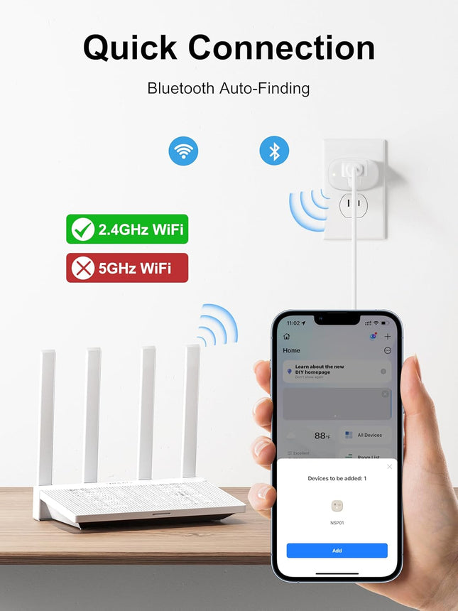 4-Pack Smart Plugs – WiFi Outlet, Alexa & Google Compatible, Timer & Remote