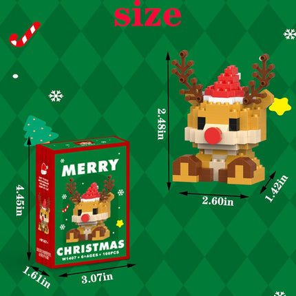 Christmas Reindeer Building Blocks – Compatible with Lego, Holiday Toy Gift for Kids