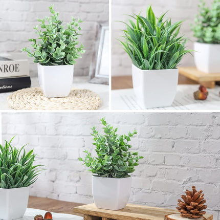 2-Pack Artificial Potted Plants for Desk, Home, Laundry Room, and Bathroom