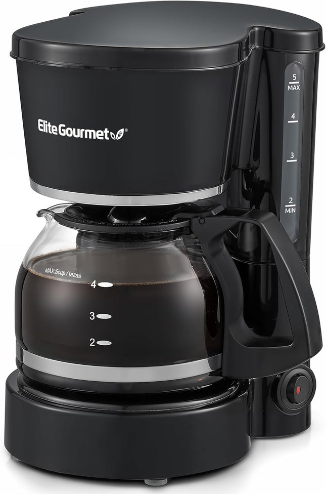 5-Cup Drip Coffee Maker EHC-5055 – Automatic Brewing with Pause N Serve & Water Level Indicator