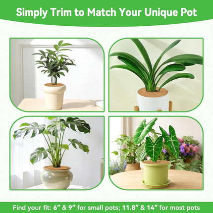 3 Pack 11.8 Inch Coconut Coir Mulch Rings Natural Tree Protector Mats for Indoor Outdoor Plants