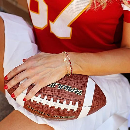 Valentine’s Gold Bracelet for Women: 14K Gold Plated Layered Sports Stack Bracelet