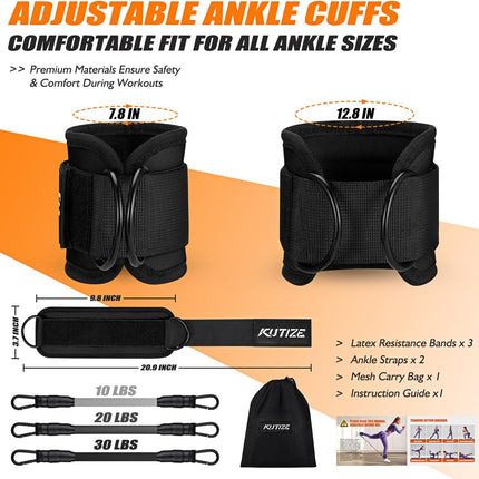 Portable Resistance Bands – Adjustable Cuffs for Leg, Glute & Strength Training