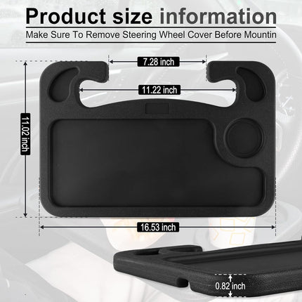 Car Steering Wheel Desk – Multipurpose Travel Accessory, Laptop Tray & Console