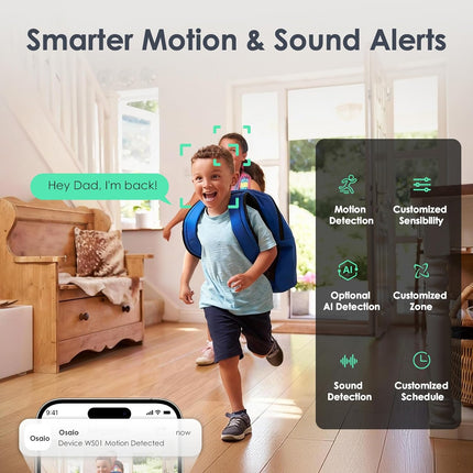 WS01 WiFi Indoor Camera Motion Detection Two Way Audio Night Vision Home