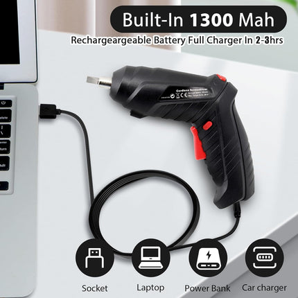 Electric Cordless Screwdriver Kit – Small Drills for Furniture & Cabinets