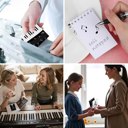 Music Themed Notepads – 8 Mini Spiral Notebooks, Classroom Rewards & Party Favors