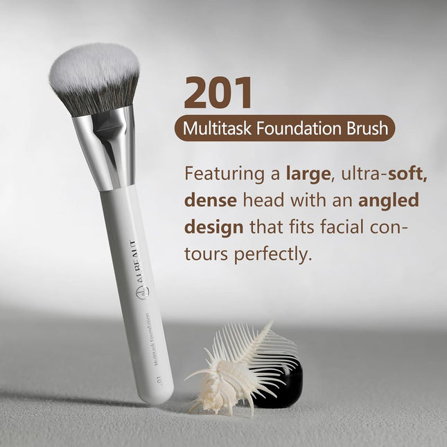 201 Angled Foundation Brush – Professional Liquid, Cream & Powder Makeup