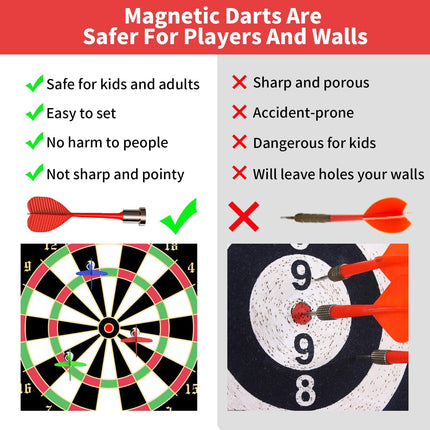 Magnetic Dart Board Game for Kids – 12 Darts, Indoor & Outdoor Fun Ages 8–13