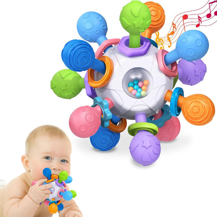 Baby Teething Toys – Montessori Sensory & Tummy Time Toys for 0–12 Months