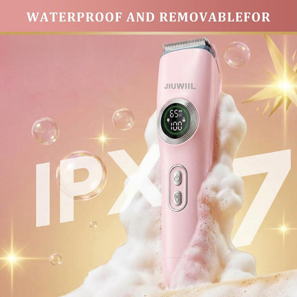 2-in-1 Bikini Trimmer for Women, IPX7 Waterproof Wet & Dry Electric Shaver for Body Hair