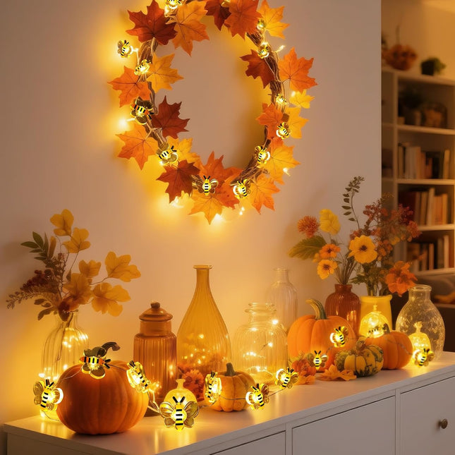 Bee Fairy Lights 10ft 30 LED – Cozy Room Decor for Teens, Girls, Boys & Dorms