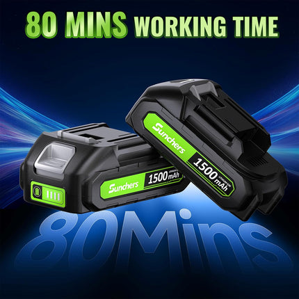 6” Mini Cordless Chainsaw – Electric Handheld Saw with 2 Batteries & Oiler