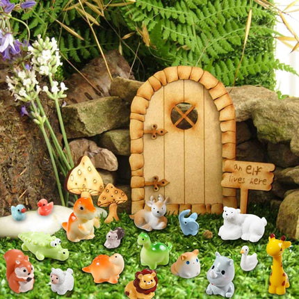 40-Piece Mini Resin Animals – 40 Styles for Dollhouse, Fairy Garden & Aquarium