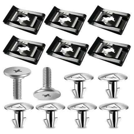 14PCS Engine Splash Shield Screws, Bolts & Clips for Honda Accord CRV Civic Acura