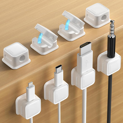 8PCS Magnetic Cord Holders, Strong Adhesive Cable Organizer for Charging Wires