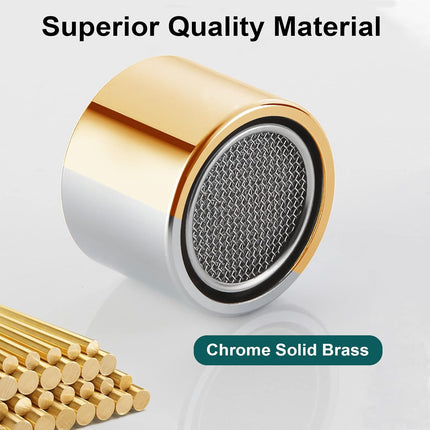 4 Pack Faucet Aerators – Female Thread, Chrome Solid Brass for Kitchen & Bathroom