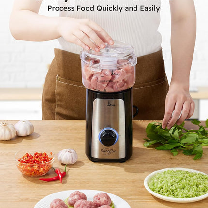 Electric Blender and Food Chopper Combo for Meat Vegetables Smoothies