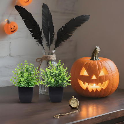2pcs Artificial Plants for Bathroom Bedroom Kitchen Shelf Decoration