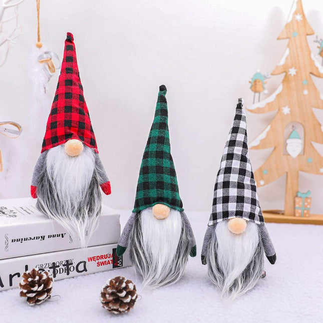 3PCS Santa Gnomes – Handmade Scandinavian Tomte Plush Christmas Table Decor