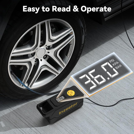 150 PSI Tire Inflator Portable Air Compressor, 12V Digital Auto Shutoff Pump