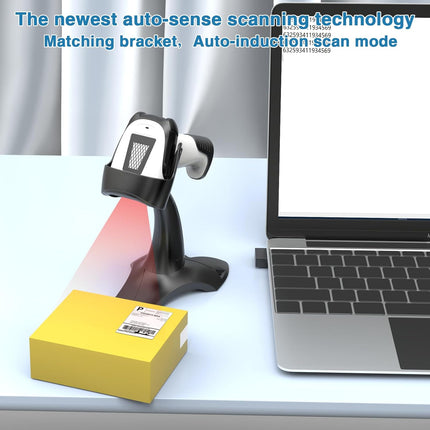 3-in-1 Wireless Barcode Scanner – Bluetooth, 2.4GHz & USB, 1800mAh for POS & Warehouse