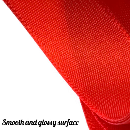 25 Yards Red Satin Ribbon 1.5 Inch Single Face Polyester Craft Gift Wrap