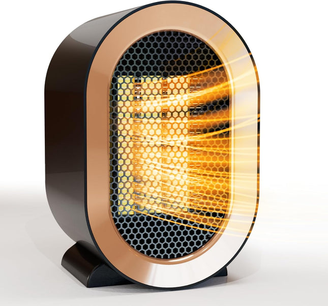1200W Portable Electric Space Heater, Fast Quiet Ceramic Heating for Home