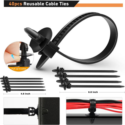 130PCS Car Wire Loom Routing Clips, 9 Sizes Wiring Harness Clips for Honda GM Mazda