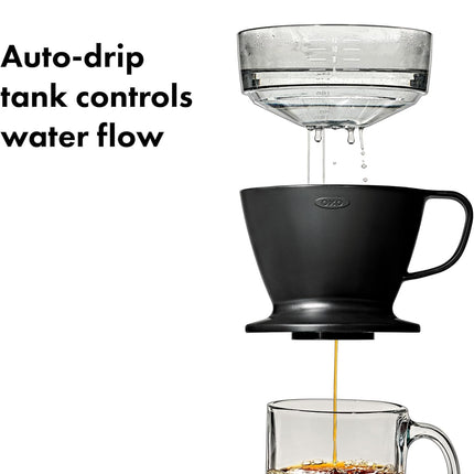 Matte Black Pour Over Coffee Brewer – Easy Brew, Water Tank Included