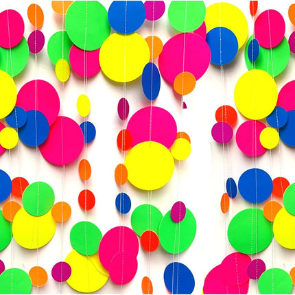 120ft Neon Party Streamers – UV Blacklight Reactive Garland for Weddings & Birthdays