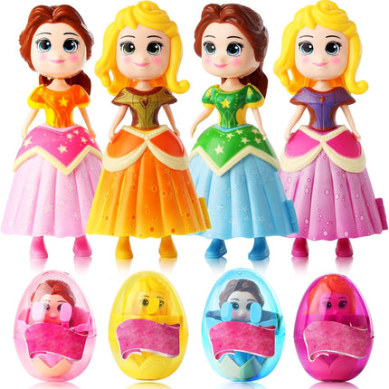 4 Pack Christmas Stocking Stuffers – Jumbo Princess Eggs with Deformation Toys