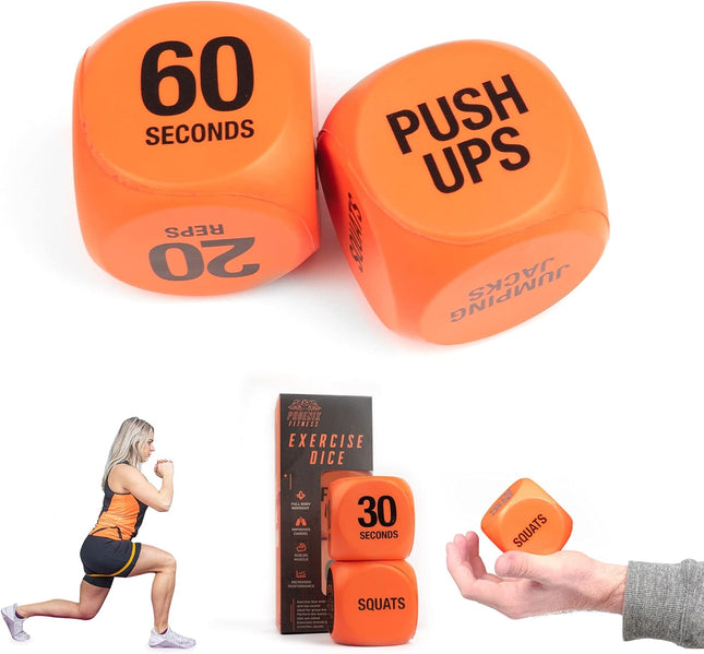 Fitness Workout Dice – Push-Ups, Squats, Crunches & Wildcard Exercises