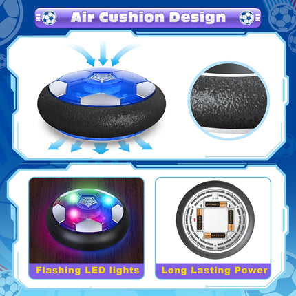 Kids Hover Soccer Ball Set with LED Lights, 2 Goals and Light-Up Ball Ages 3+
