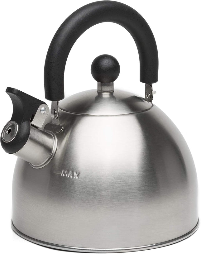 Stewart Whistling Tea Kettle 1.5QT – Stainless Steel, Fast Boil, Cool Handle