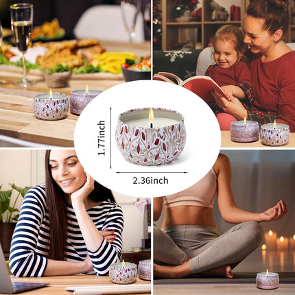 2 Pack Scented Candles 2.5 oz Cherry & Vanilla Natural Mini Stress Relief