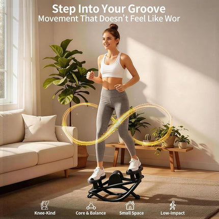 Rock Stepper Exercise Machine with Resistance Bands Digital Counter 250LB