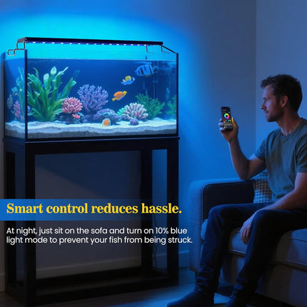 Fish Tank Light Full Spectrum with APP Control & Remote, Timer for 18-24 Inch