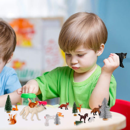 18-Piece Forest Animal Figurines – Realistic Woodland Toys for Kids