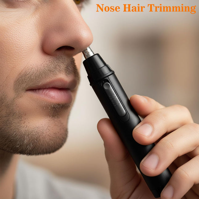 4-in-1 Grooming Trimmer Nose Ear Beard Eyebrow Body Hair Clipper Black