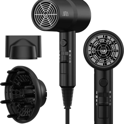 Hair Dryer with Diffuser Ionic Blow Dryer Ceramic Coating Vader Black 110V