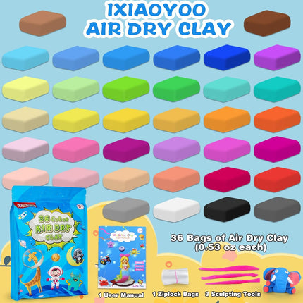 Air Dry Clay – 36 Colors Magic Foam DIY Molding Clay for Kids