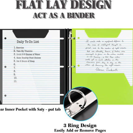 3-Ring Binder Notebook – Telescoping, Refillable, Graph & College Paper