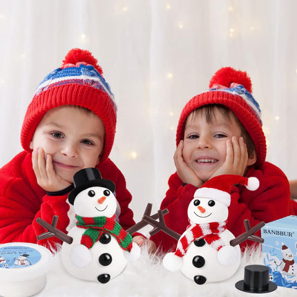 9-Pack Build a Snowman Kit – DIY Modeling Clay Christmas Crafts for Kids